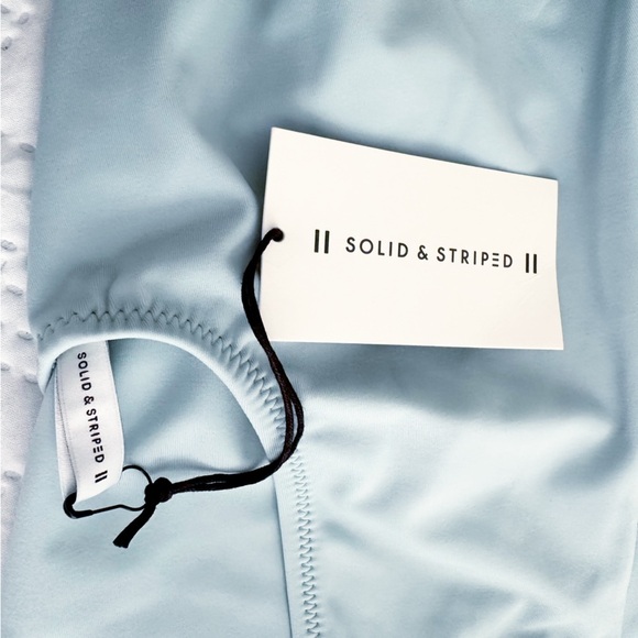 Solid & Striped Pastel Blue Anne Marie One Piece Swimsuit NWT Size Large - Picture 4 of 8